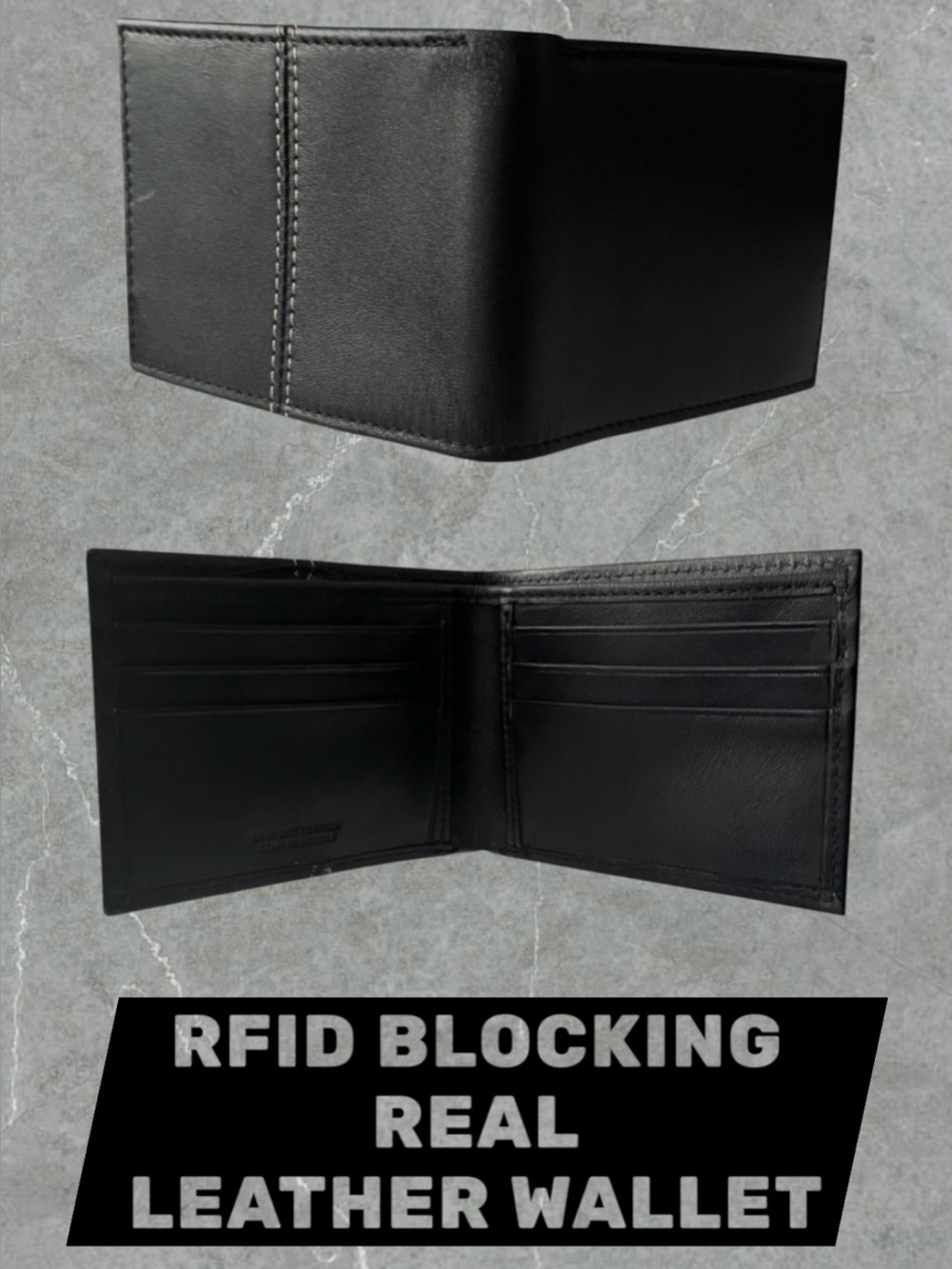 2 for $30 | RFID Blocking Bifold Genuine Leather RFID Wallet